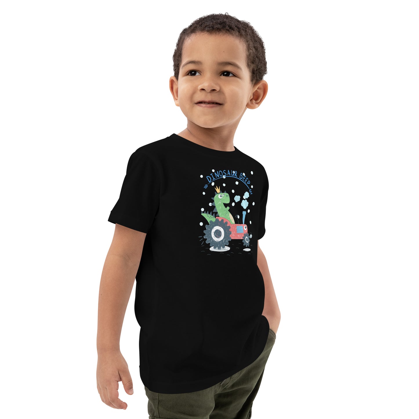 Organic cotton kids t-shirt - Dinosaur Beep