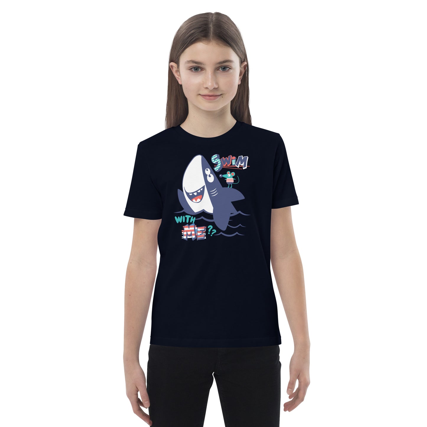 Organic cotton kids t-shirt - Swim With Me