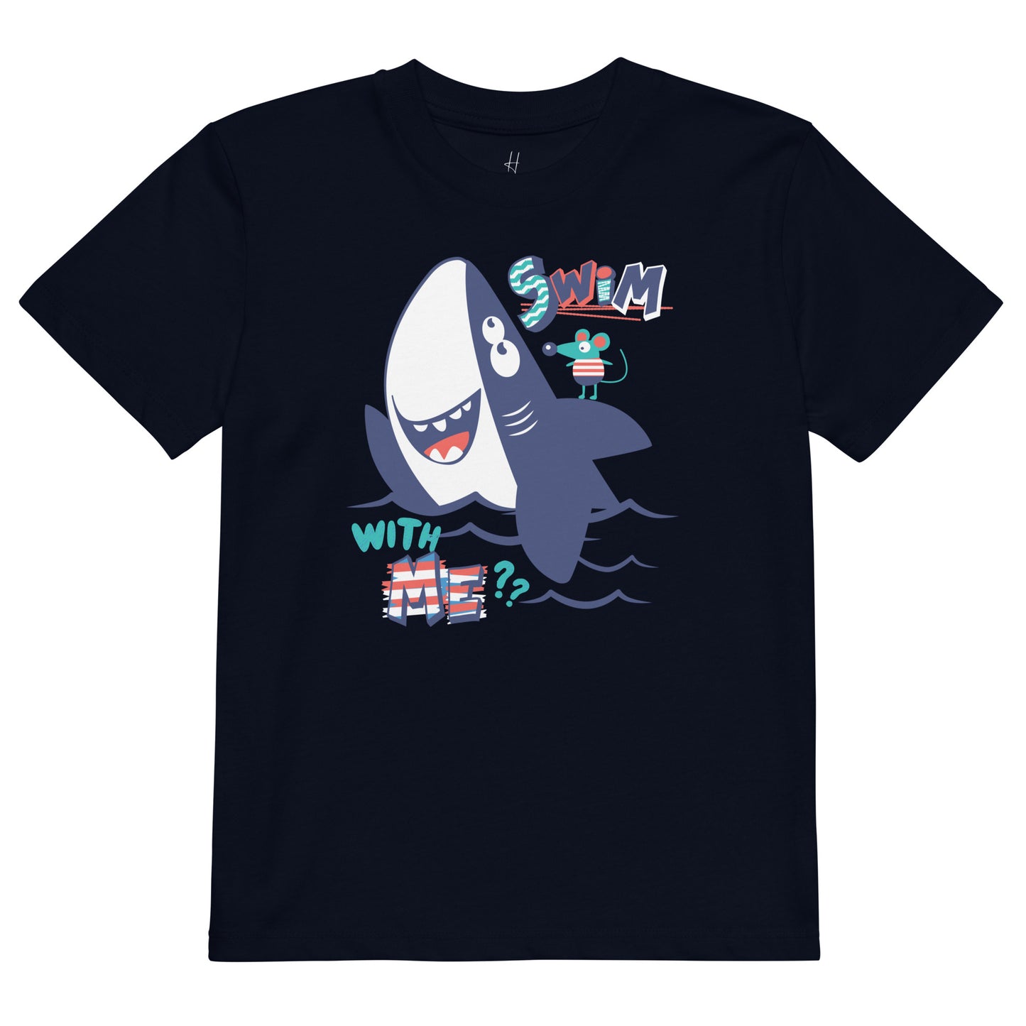 オーガニックコットン キッズTシャツ - Swim With Me