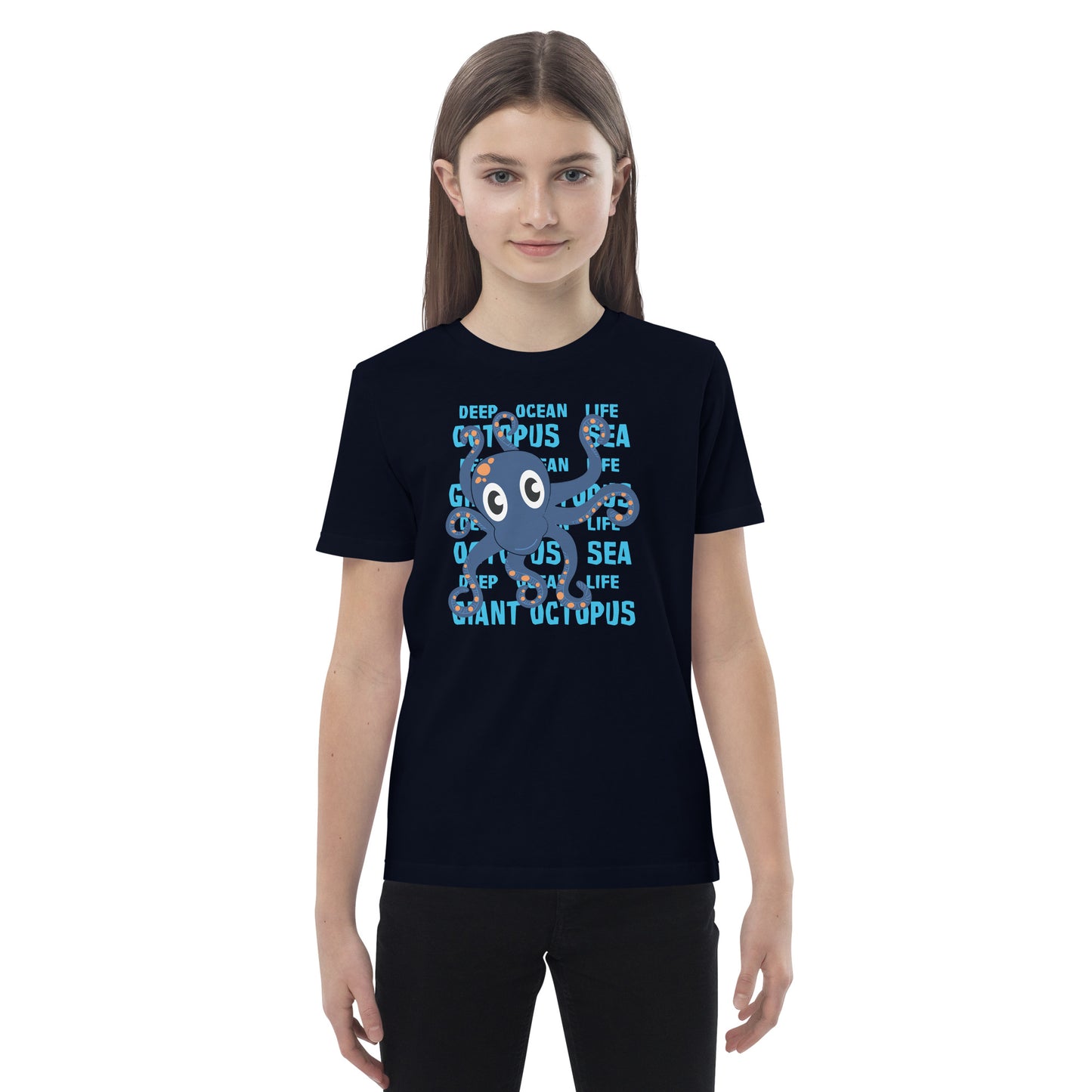 Organic cotton kids t-shirt - Giant Octopus