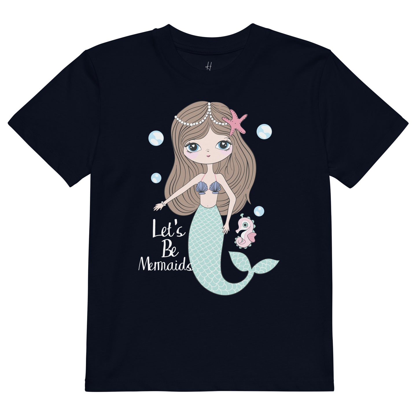 オーガニックコットンキッズTシャツ - マーメイドになろう