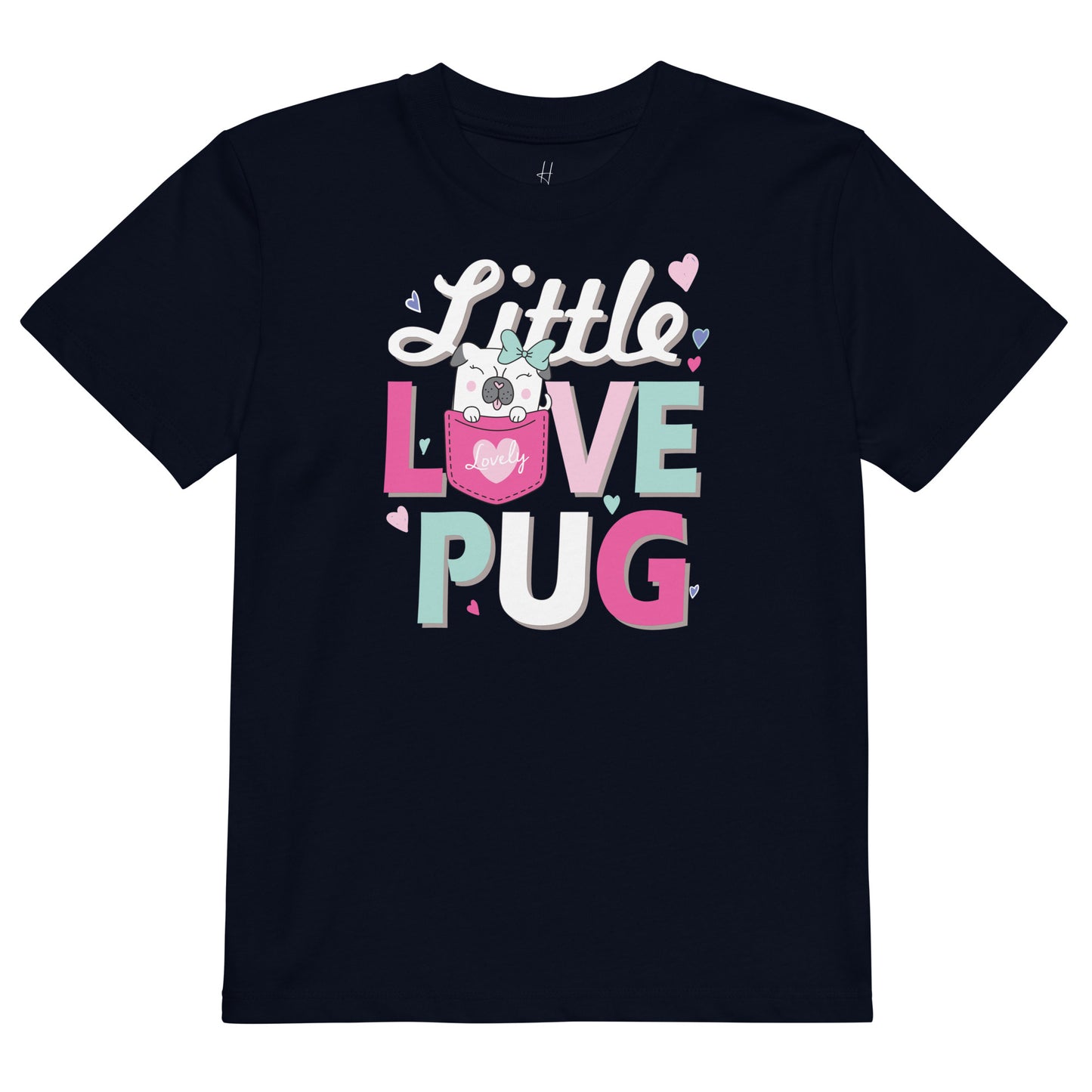 Organic cotton kids t-shirt - Little Love Pug