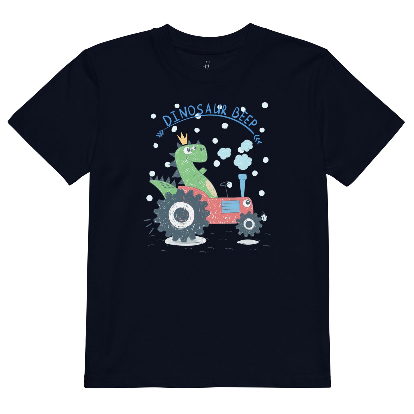 オーガニックコットン キッズTシャツ - 恐竜ビープ