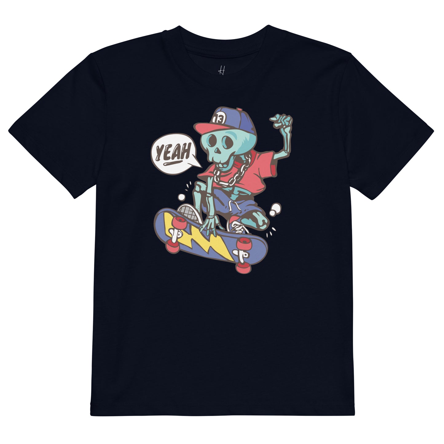 Organic cotton kids t-shirt - Skeleton Skater