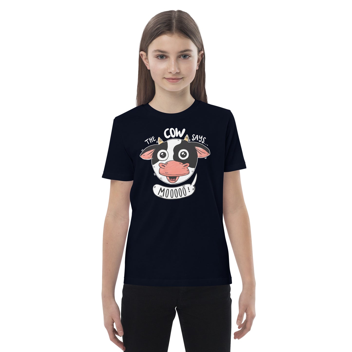 Organic cotton kids t-shirt - The Cow Says Mooooo