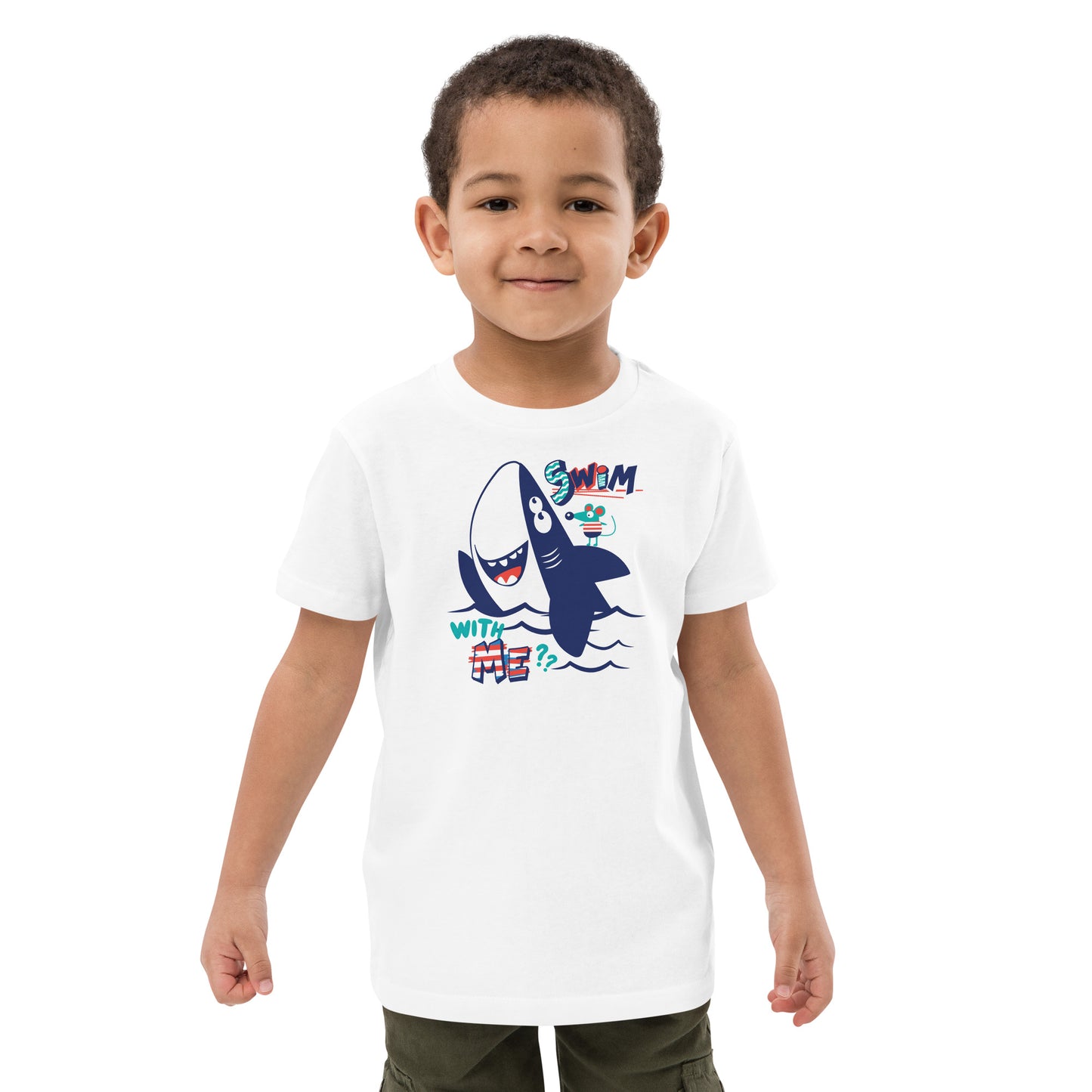 Organic cotton kids t-shirt - Swim With Me