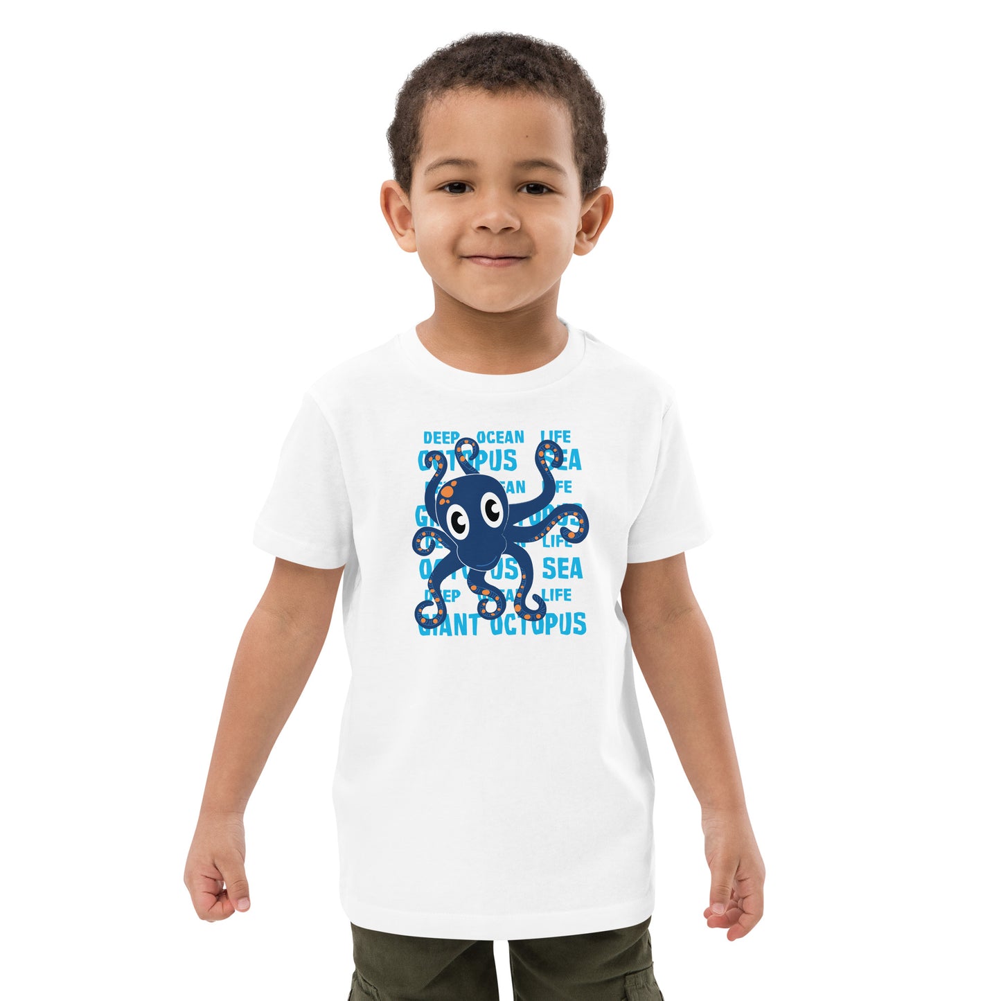 Organic cotton kids t-shirt - Giant Octopus