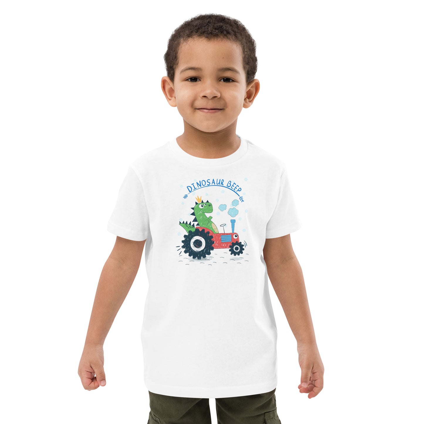 Organic cotton kids t-shirt - Dinosaur Beep