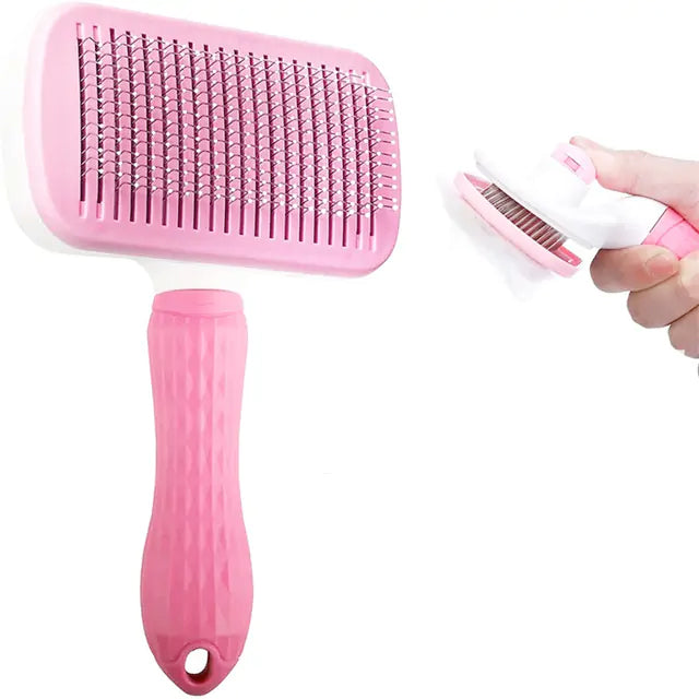 GroomMate Self Cleaning Pet Grooming Brush - Square