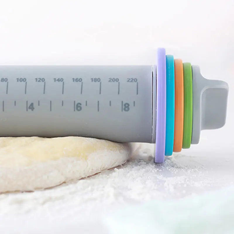 PrecisionBake Adjustable Silicone Rolling Pin