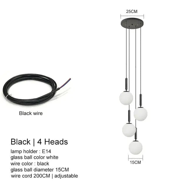CrystalGlow Orb Chandelier