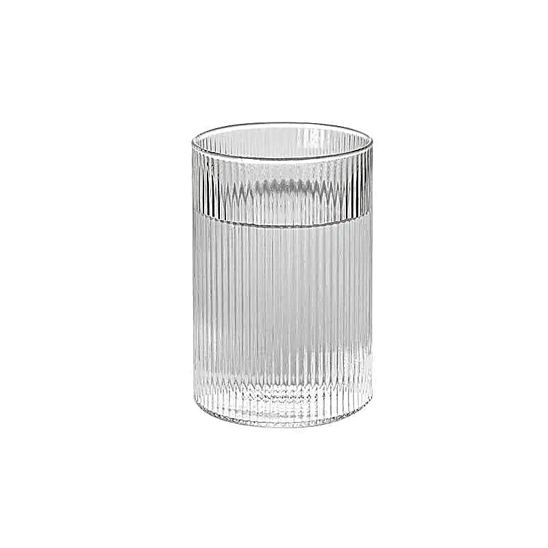 Retro Ripple Tall Glass Tumblers, Set of 4