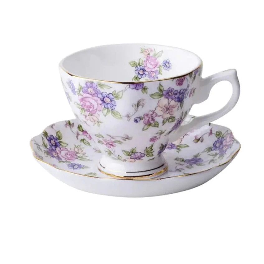 Royal Garden Bone China Tea Cups