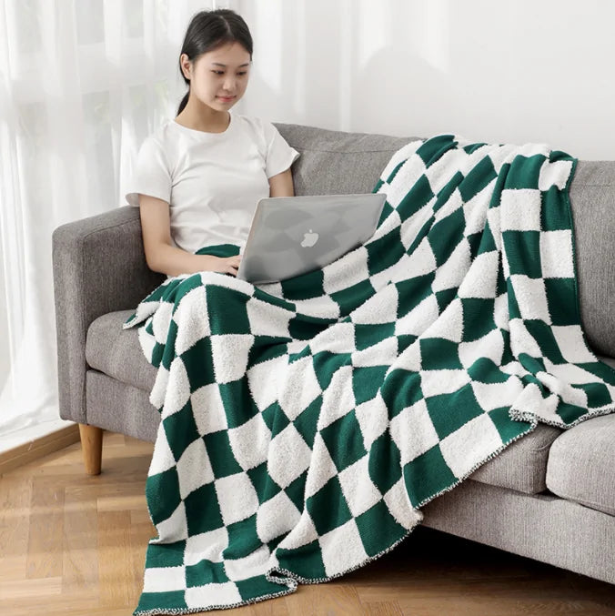 Checkerboard Fleece Blanket