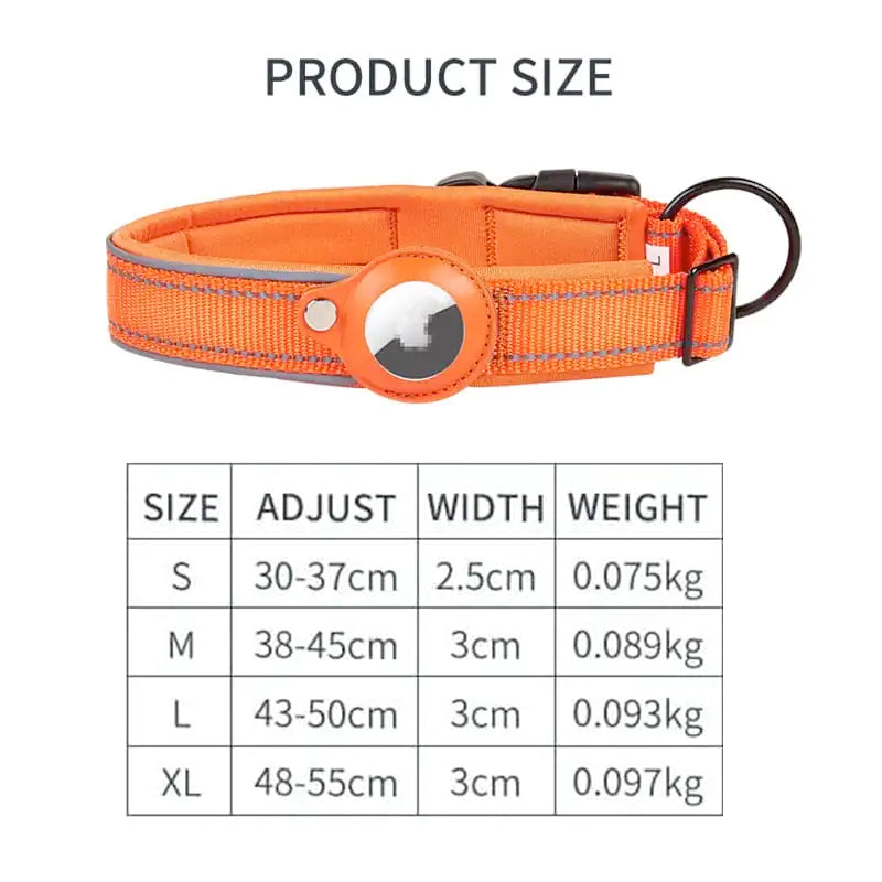Padded Airtag Dog Collar