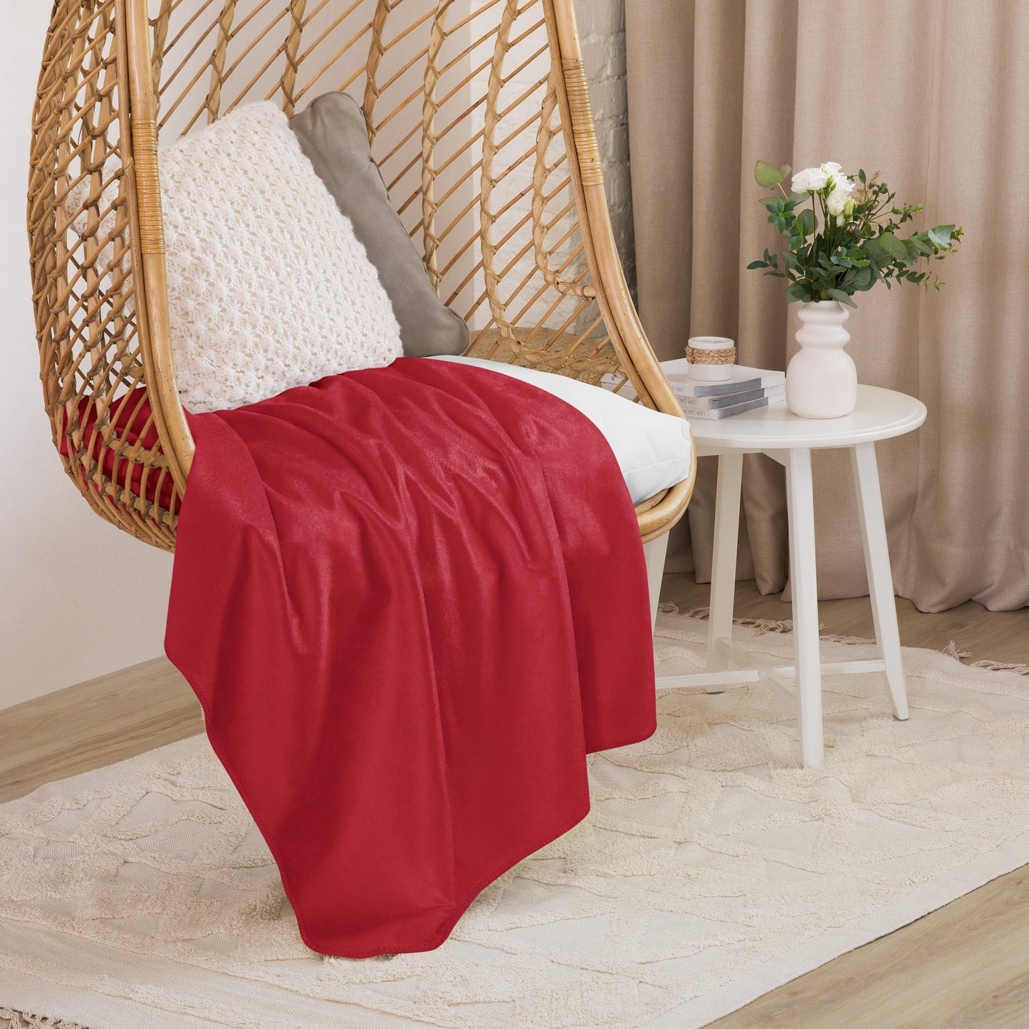Sherpa blanket - Crimson