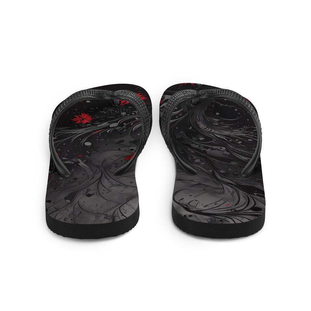 Crimson Shadows Comfort Flip-Flops