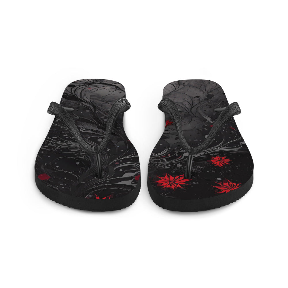 Crimson Shadows Comfort Flip-Flops