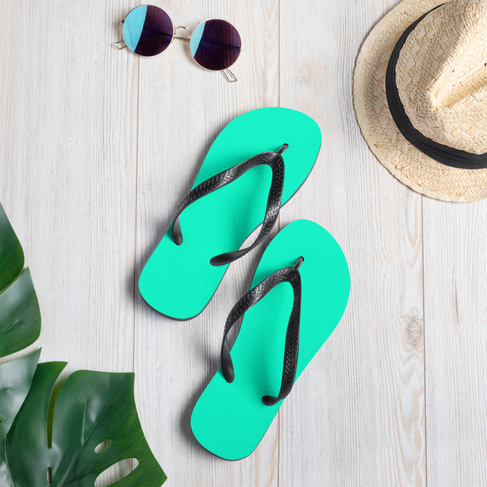 Vivid Teal Comfort Flip-Flops