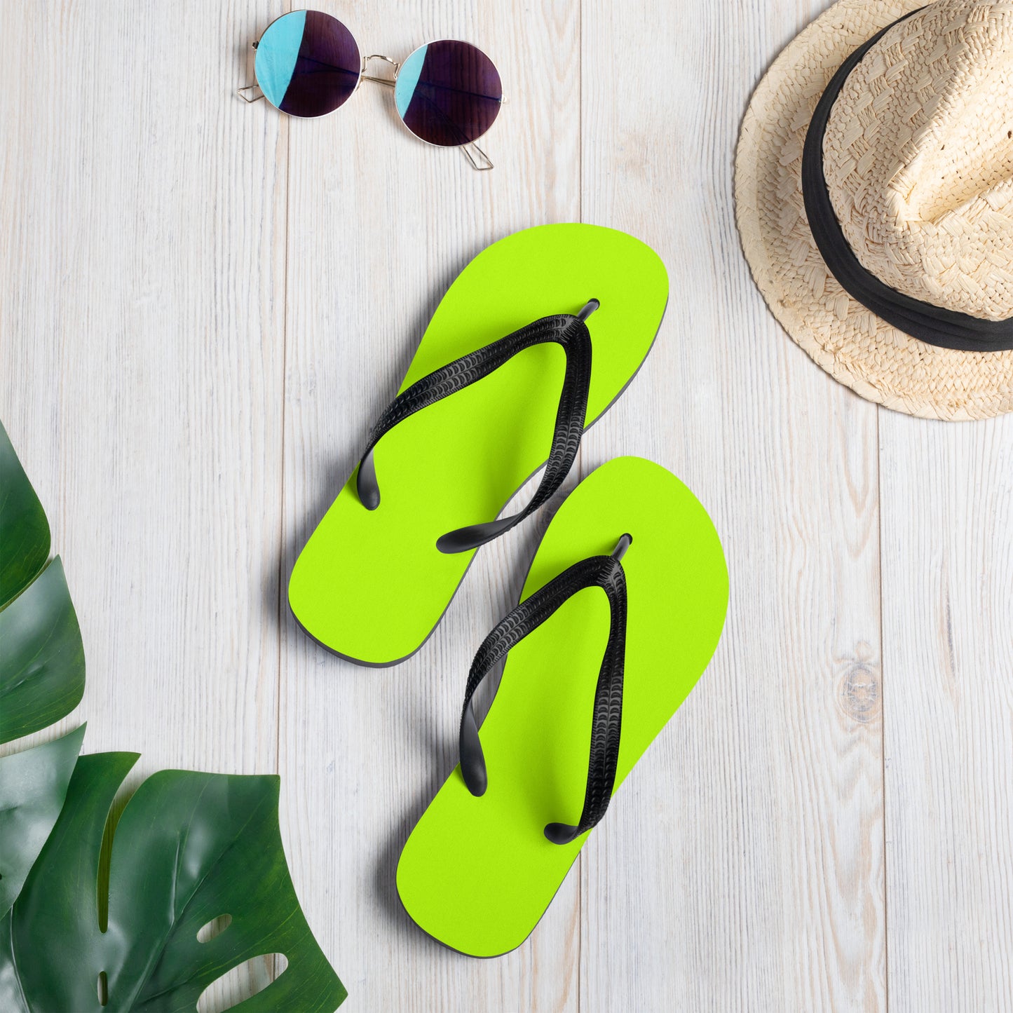 Neon Green Comfort Flip-Flops