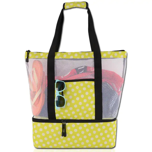 CoolBreeze Mesh Tote Cooler Combo