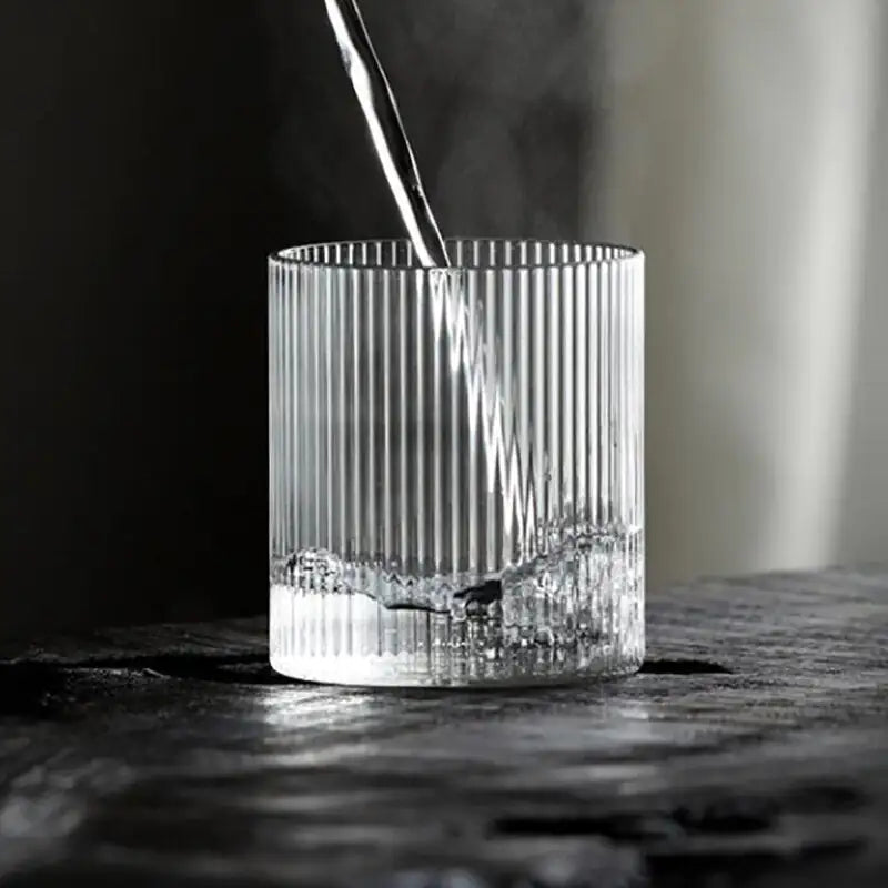 Retro Ripple Glass Tumblers, Set of 4