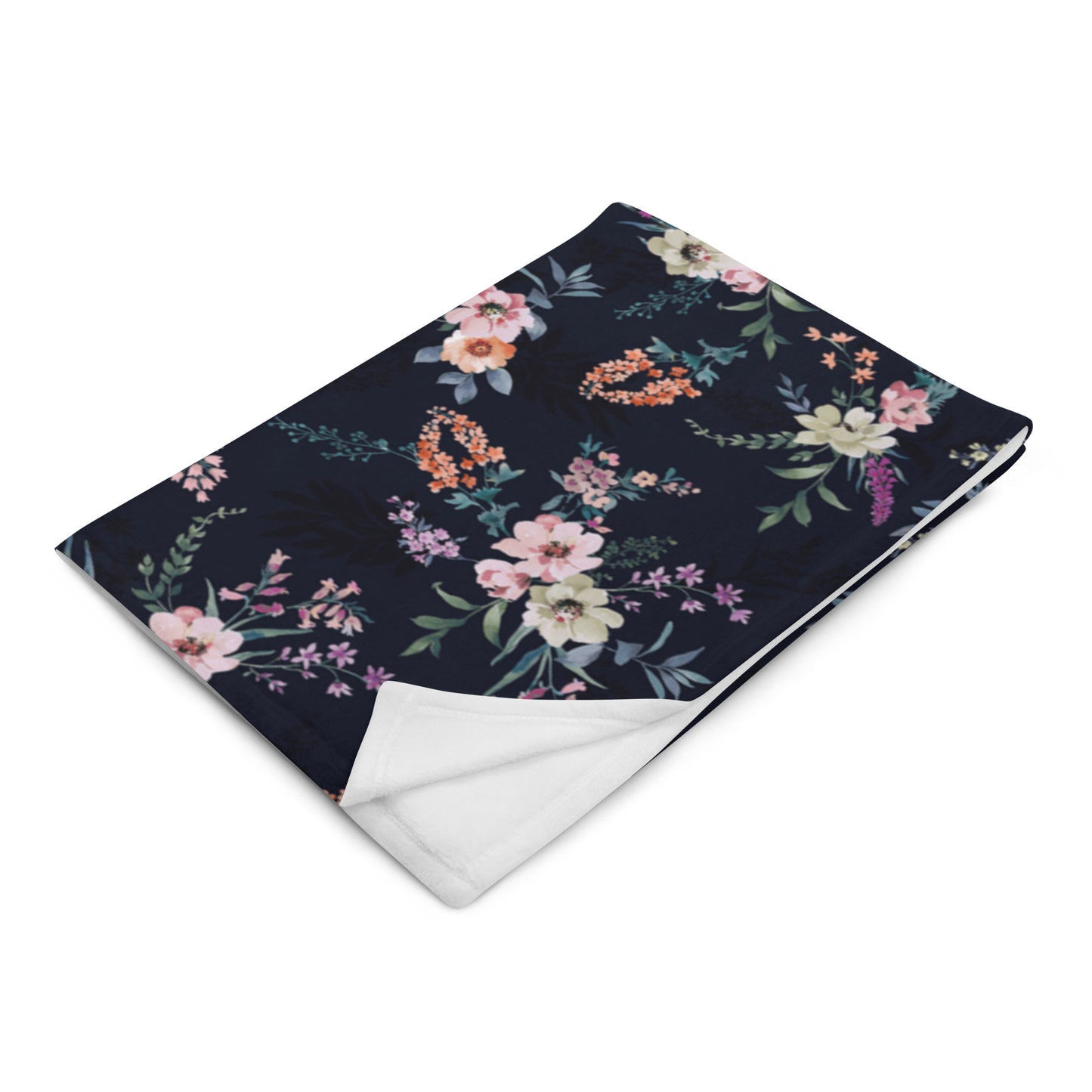 Throw Blanket - Midnight Blooms