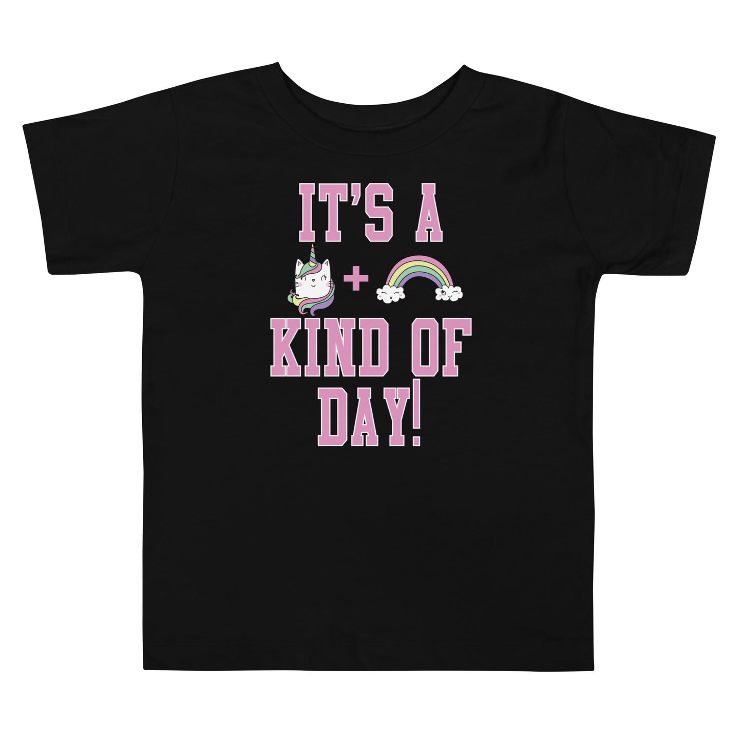 Toddler Short Sleeve Tee - Unicorn Cats & Rainbows