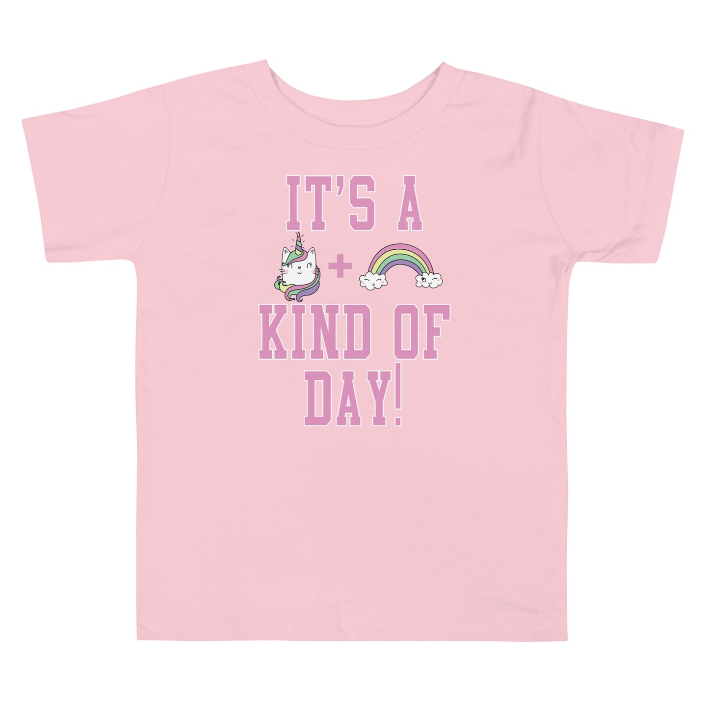 Toddler Short Sleeve Tee - Unicorn Cats & Rainbows
