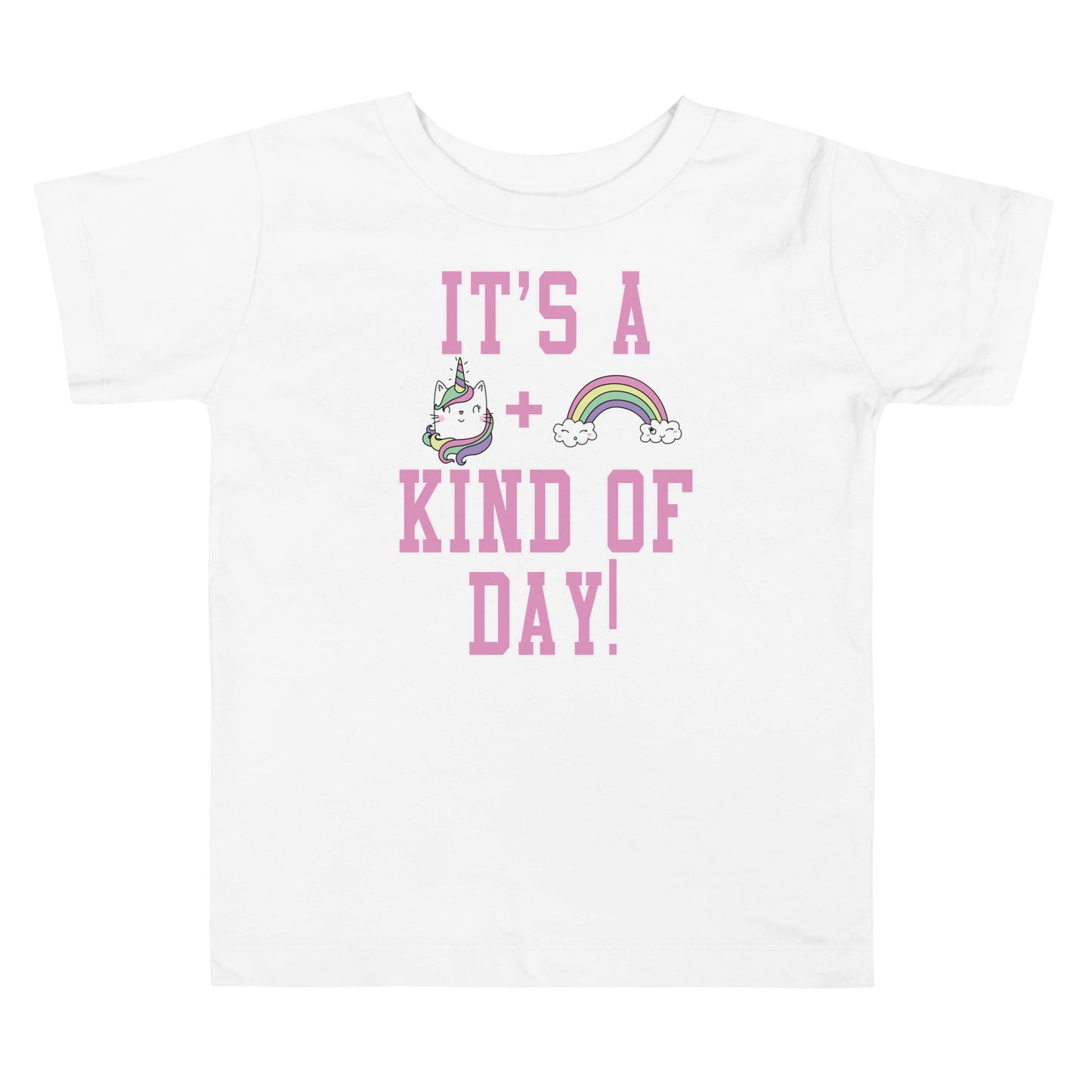 Toddler Short Sleeve Tee - Unicorn Cats & Rainbows