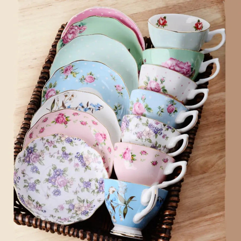 Royal Garden Bone China Tea Cups