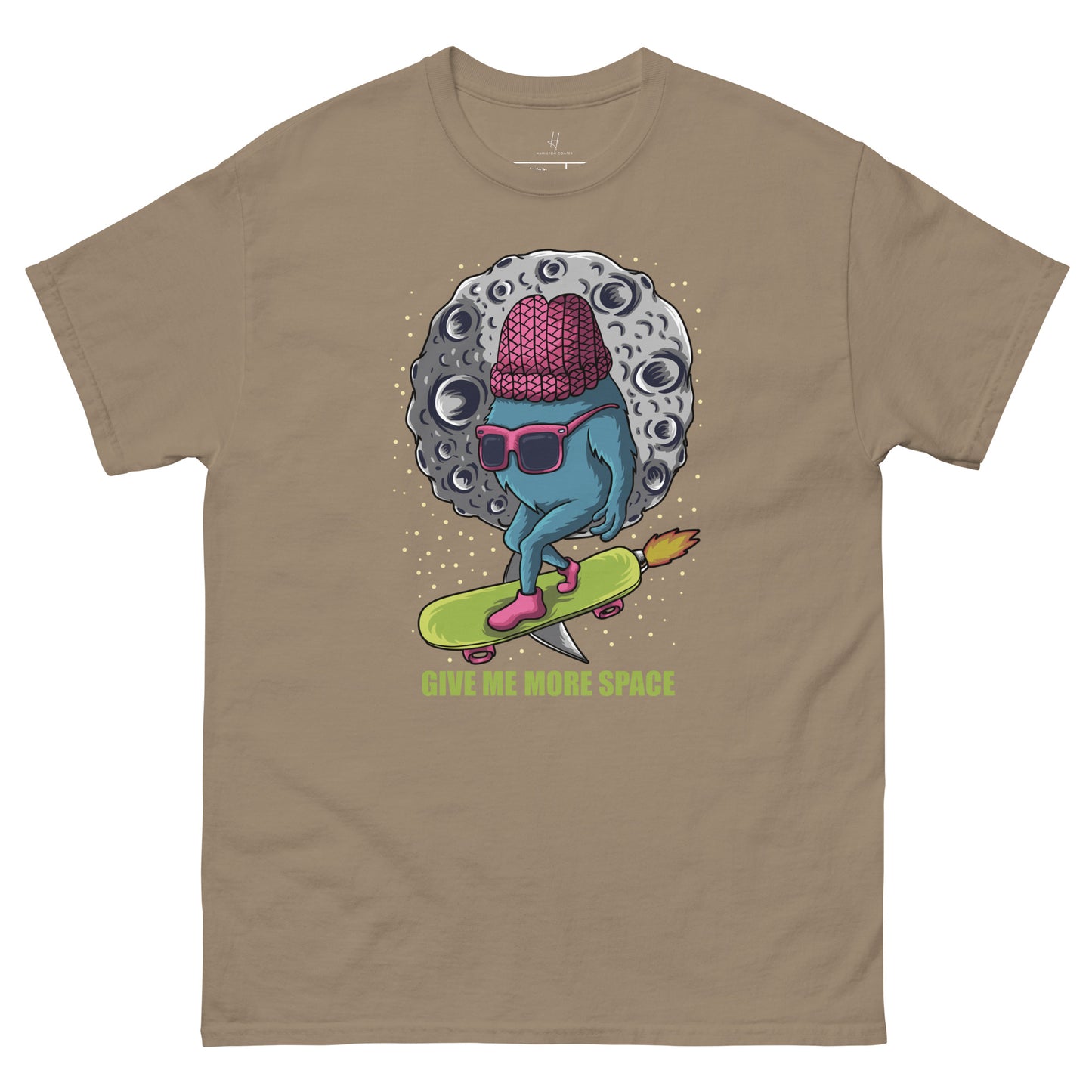 Everyday Comfort Classic Tee - Monster Skateboarding in Space