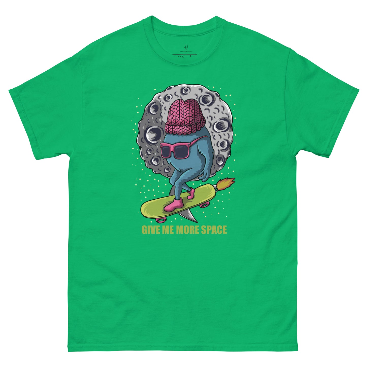 Everyday Comfort Classic Tee - Monster Skateboarding in Space