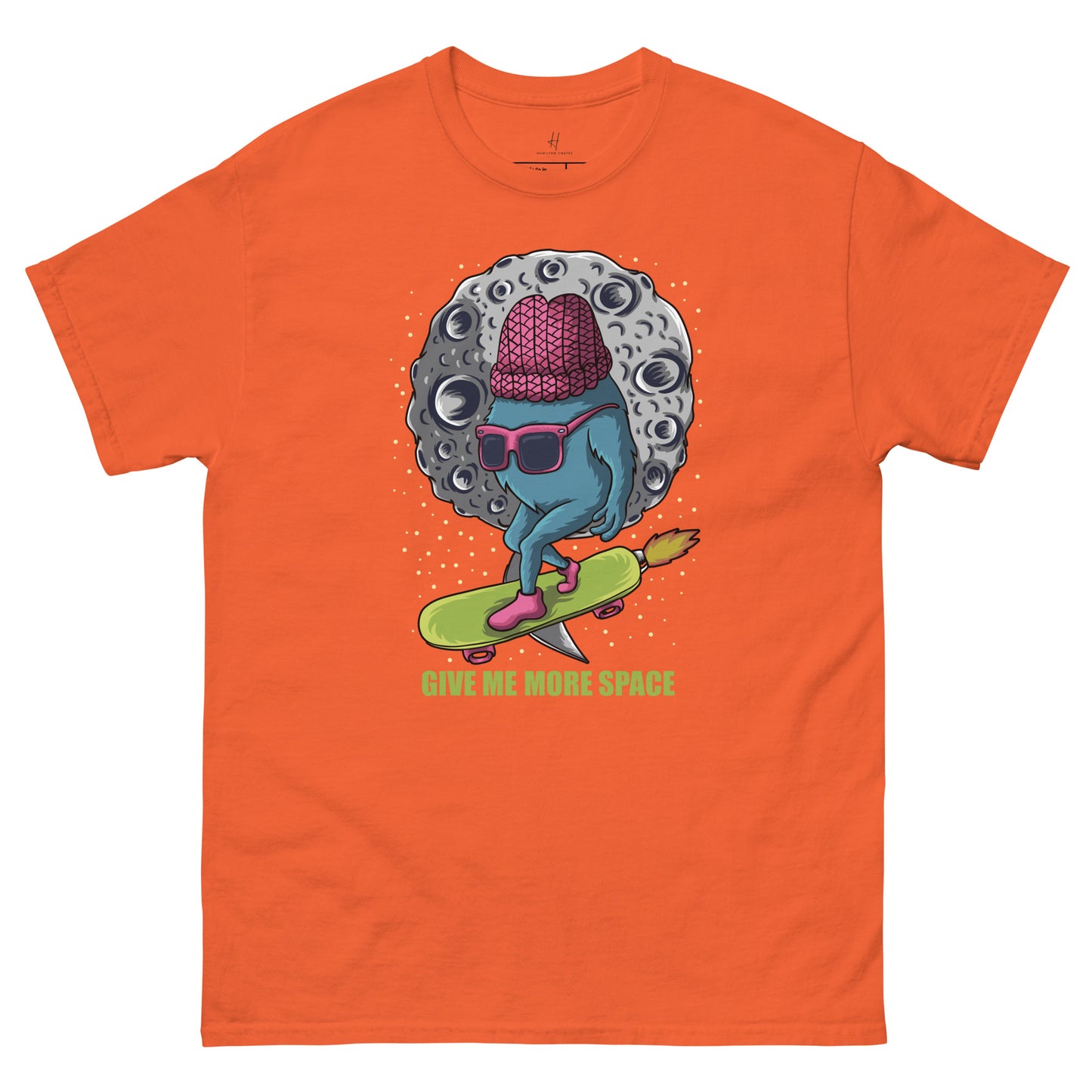 Everyday Comfort Classic Tee - Monster Skateboarding in Space