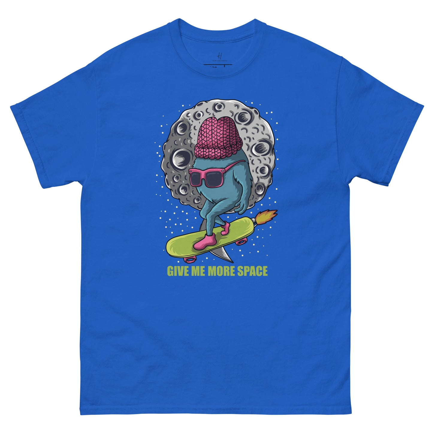 Everyday Comfort Classic Tee - Monster Skateboarding in Space