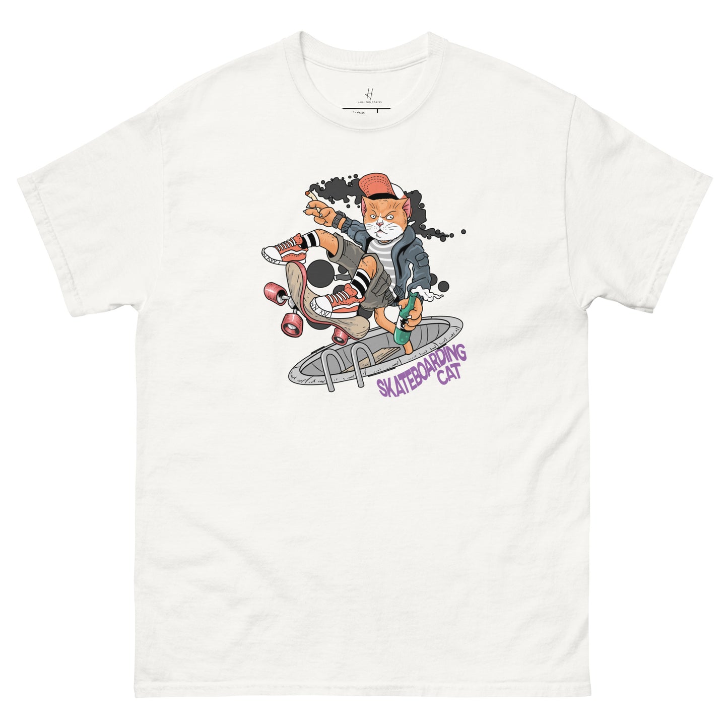 毎日快適に過ごせるクラシックTシャツ - スケートボード・レベル・キャット