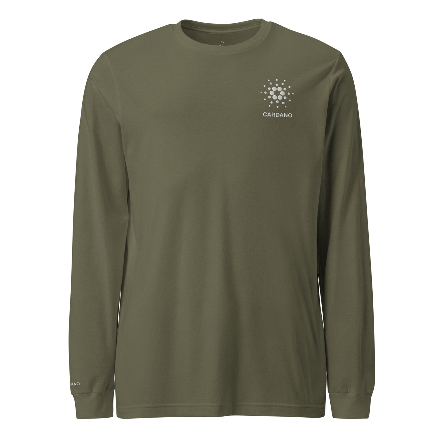Unisex Long Sleeve Tee - Cardano Logo, Stacked