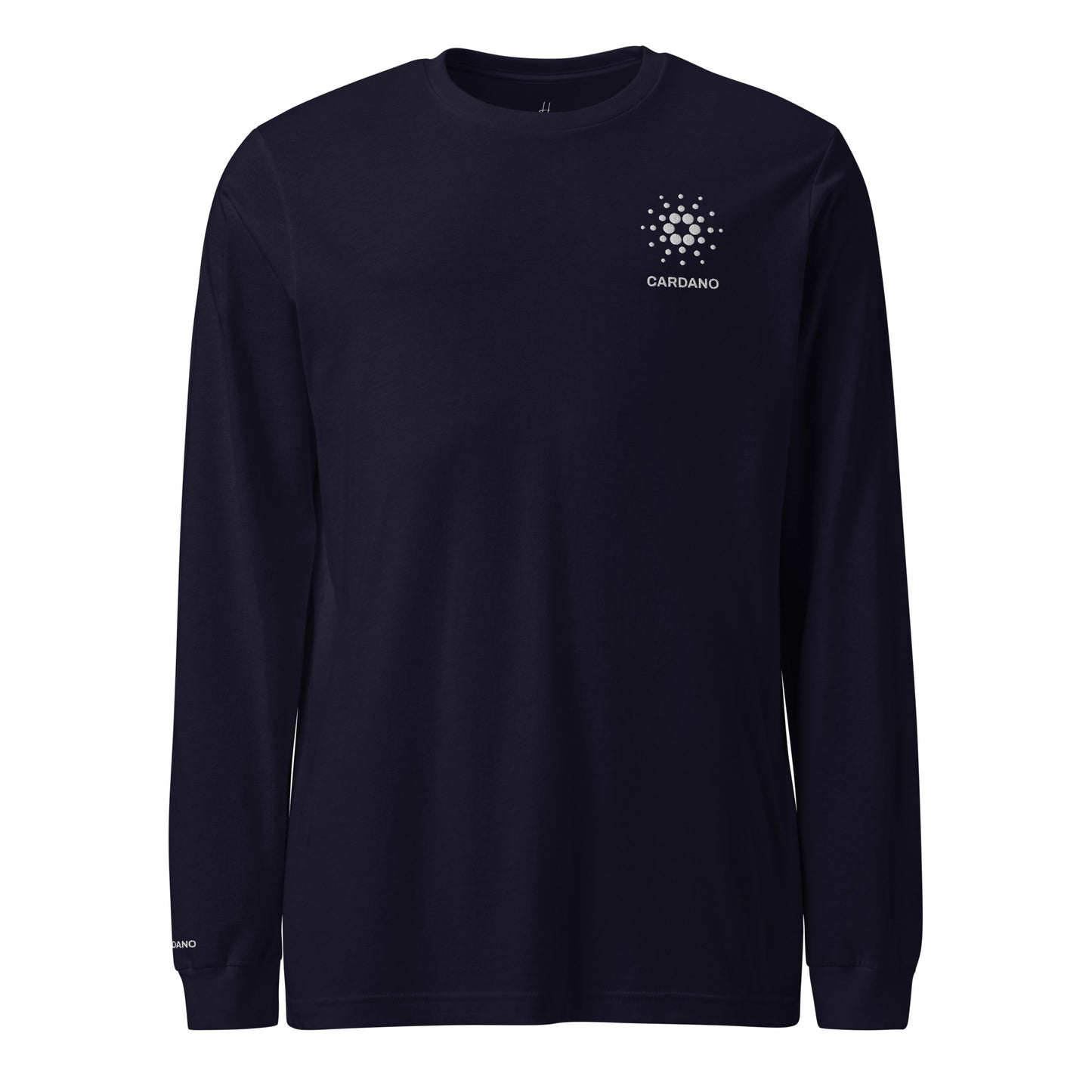 Unisex Long Sleeve Tee - Cardano Logo, Stacked