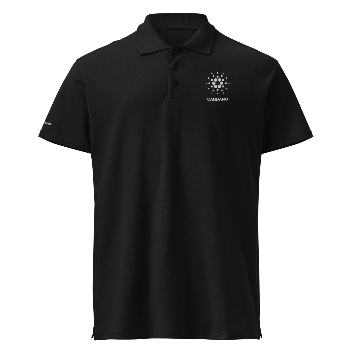 Unisex Premium Piqué Polo - Cardano Logo, Stacked