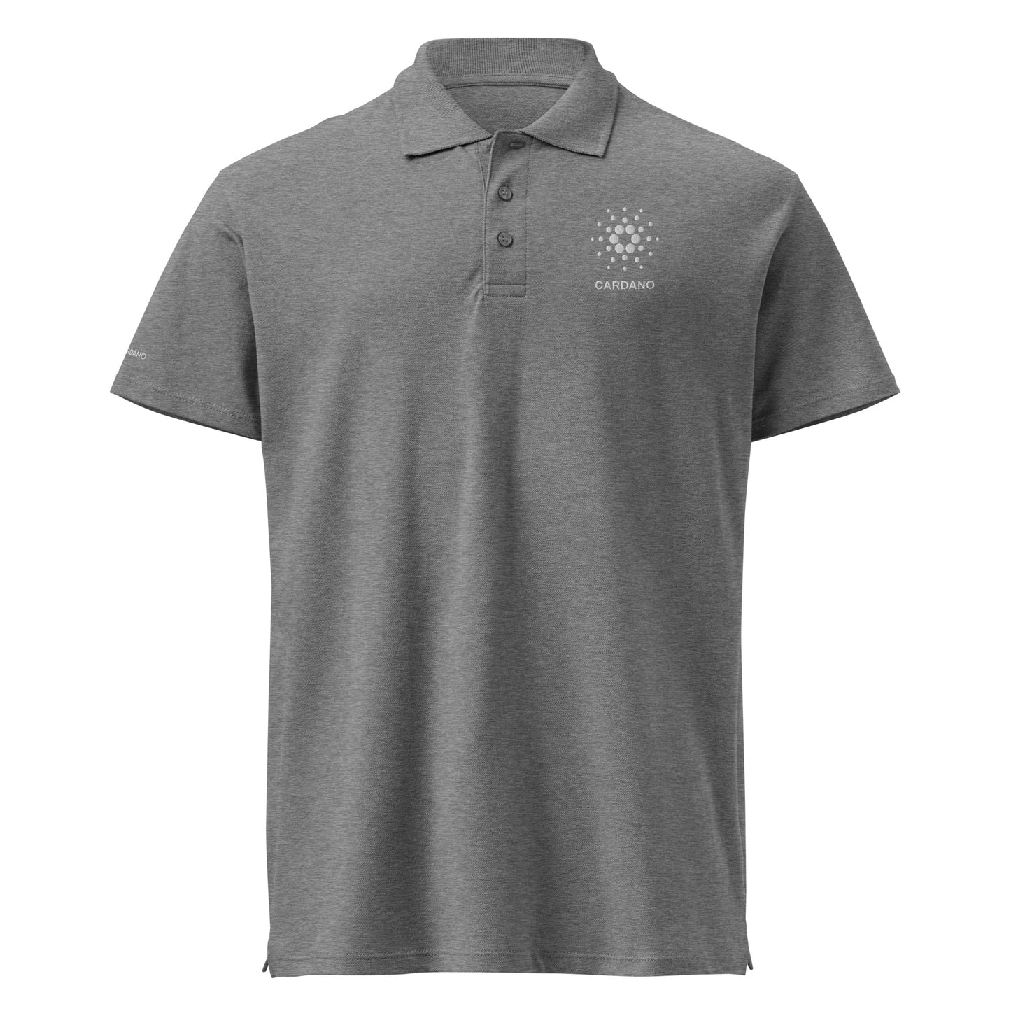 Unisex Premium Piqué Polo - Cardano Logo, Stacked