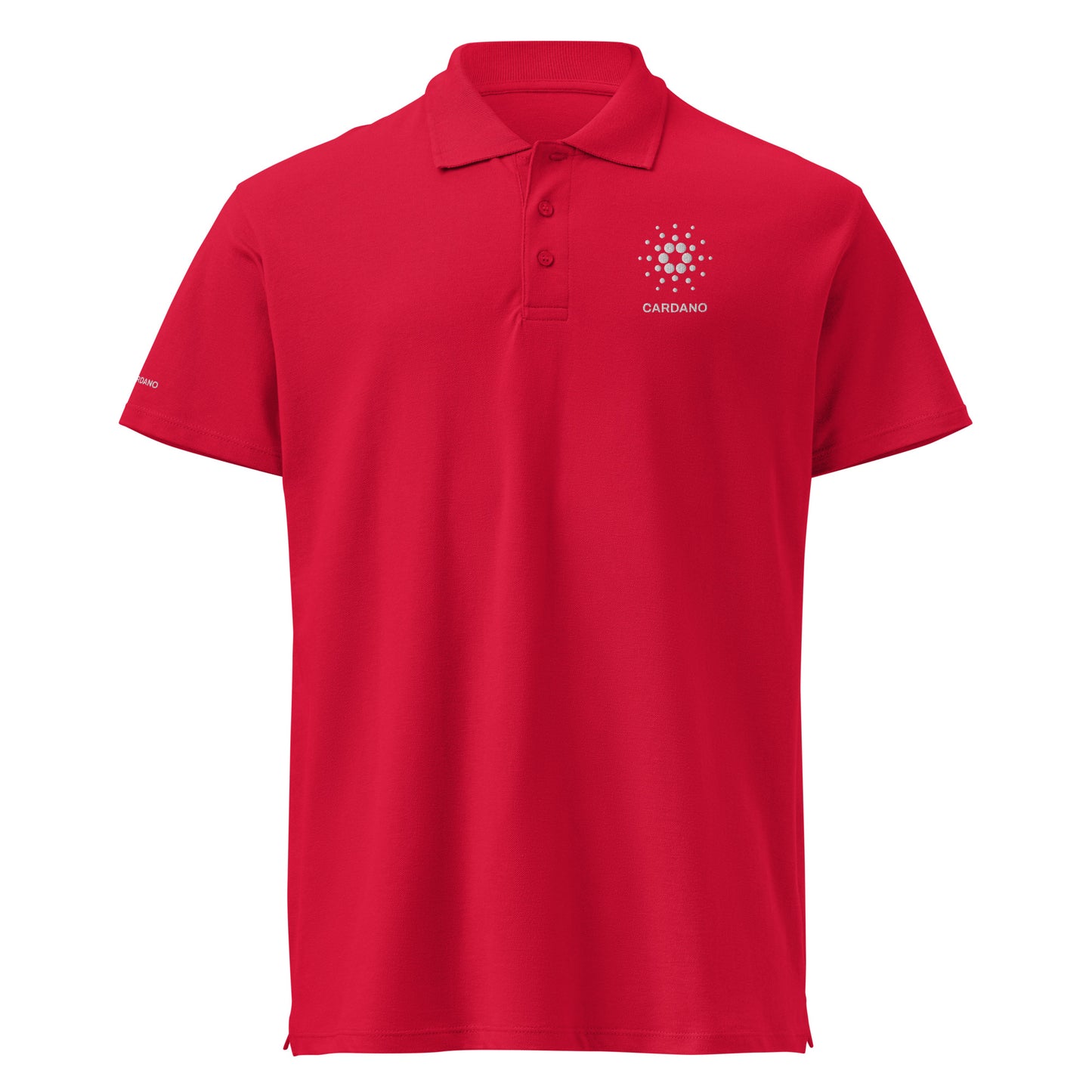 Unisex Premium Piqué Polo - Cardano Logo, Stacked