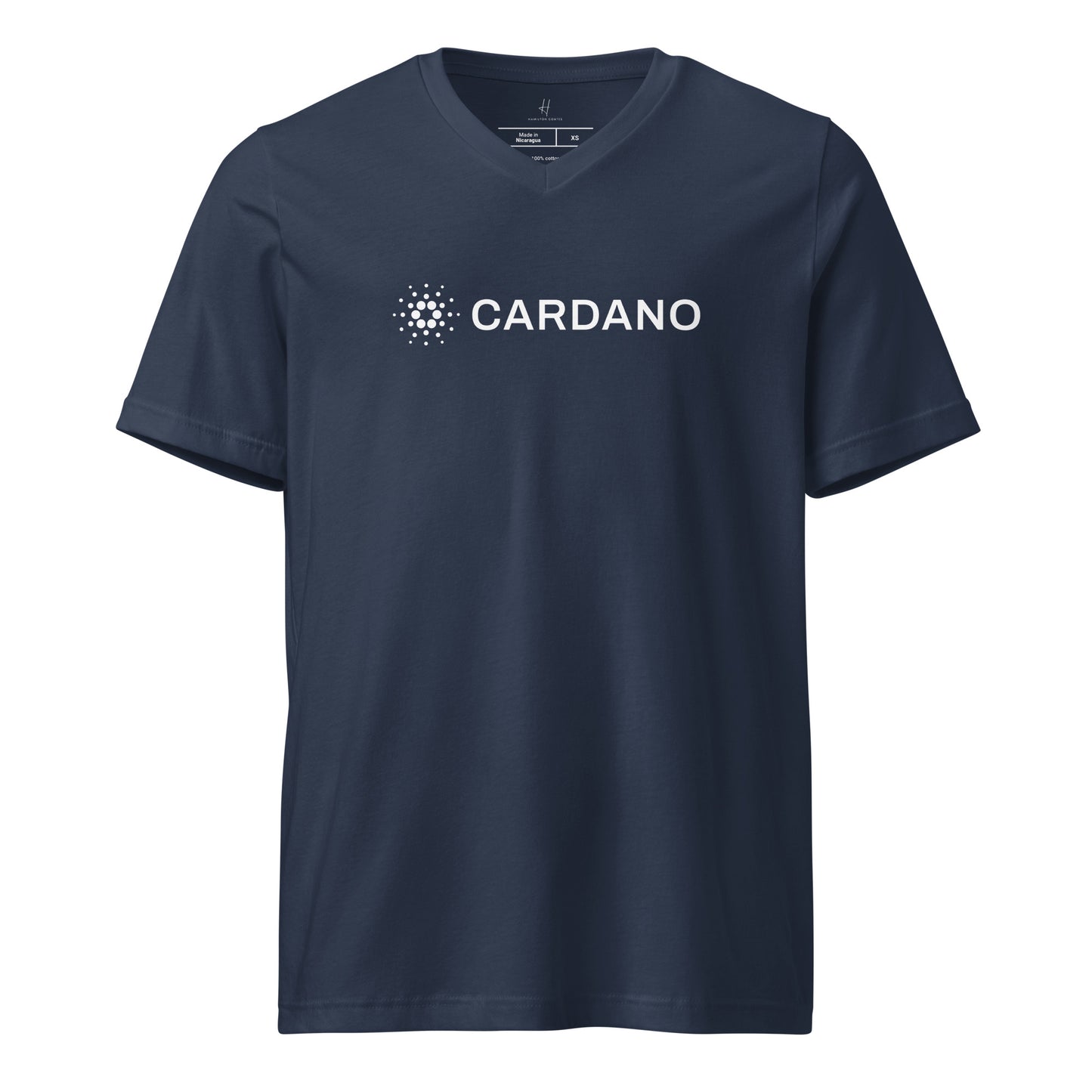 Unisex Signature V-Ausschnitt T-Shirt - Großes Cardano Logo, Inline