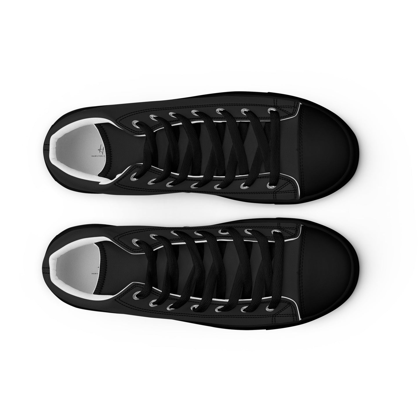 Women’s high top canvas shoes - Charcoal Black