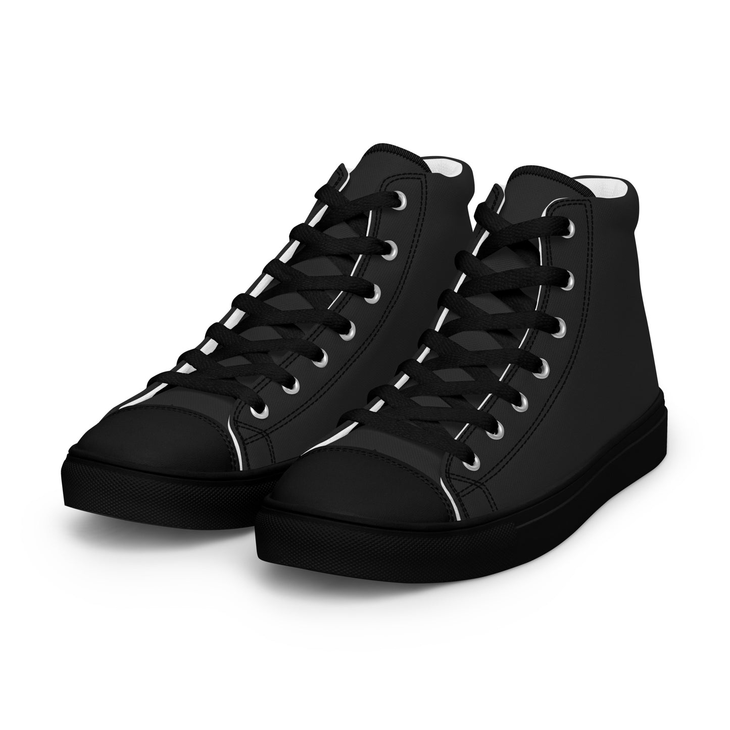 Women’s high top canvas shoes - Charcoal Black