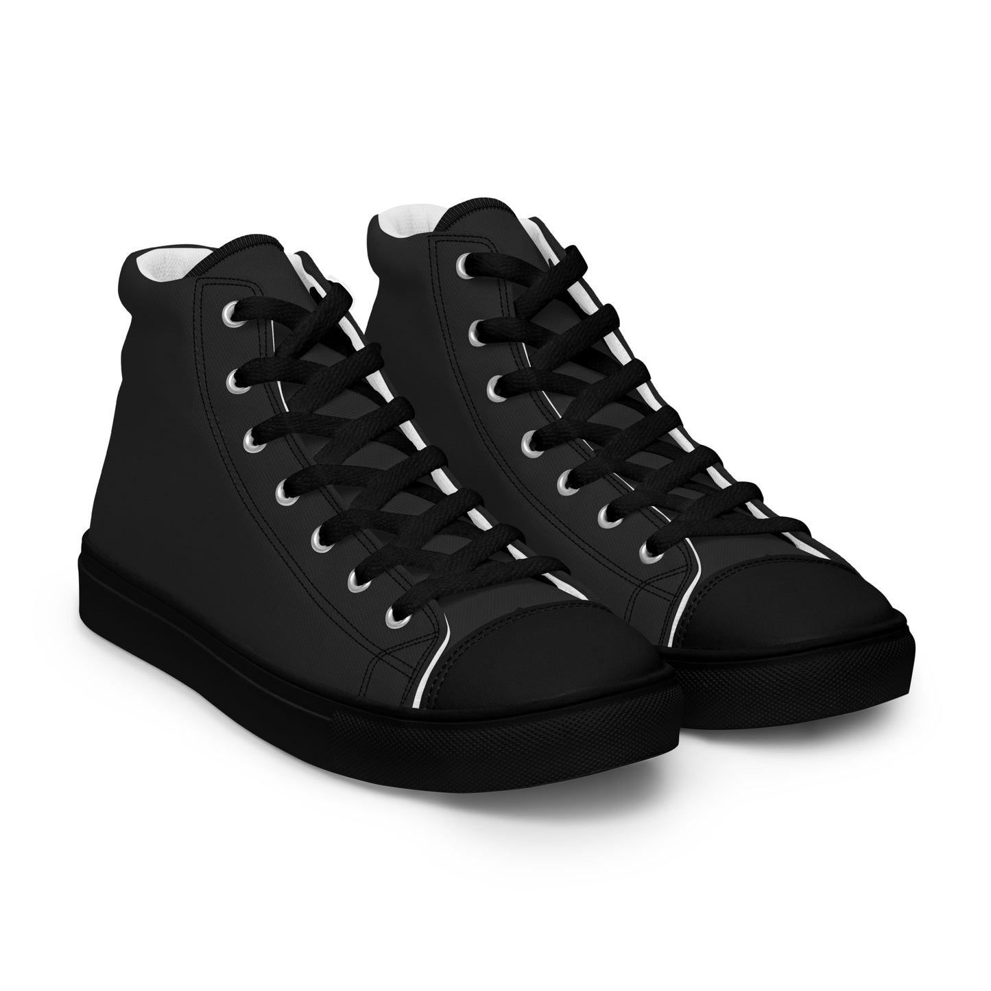 Women’s high top canvas shoes - Charcoal Black