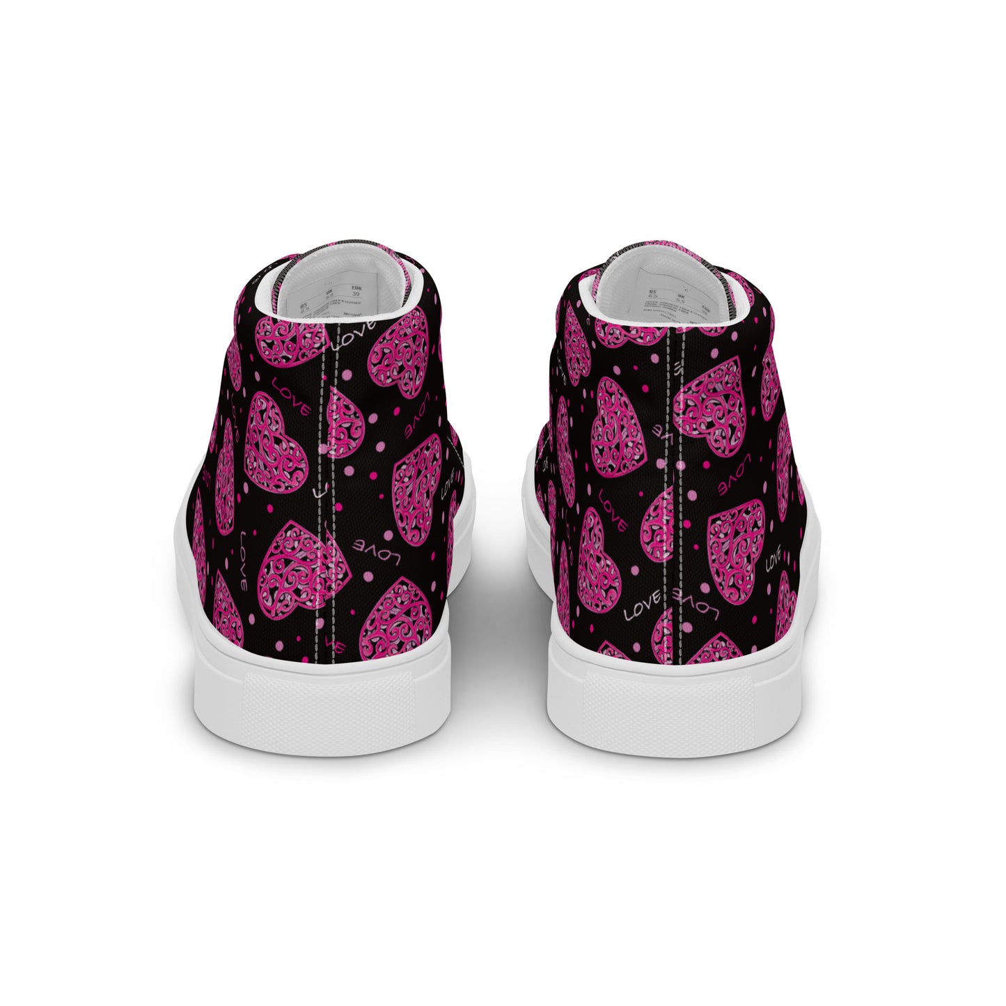 Women’s high top canvas shoes - LoveStruck