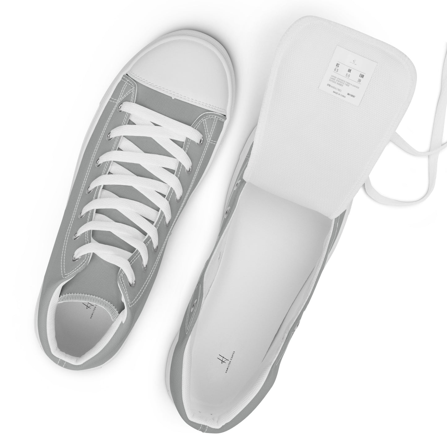 Women’s high top canvas shoes - Moonstone Grey