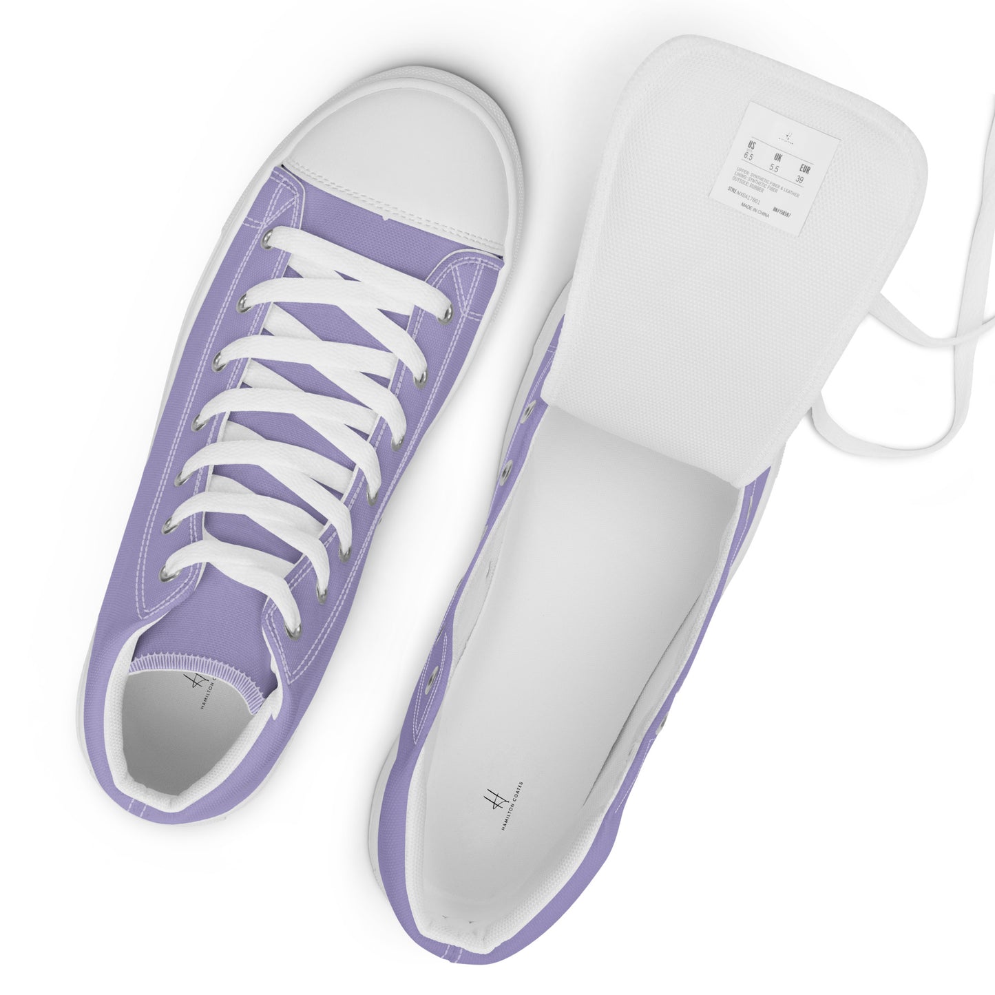 Women’s high top canvas shoes - Pastel Plum