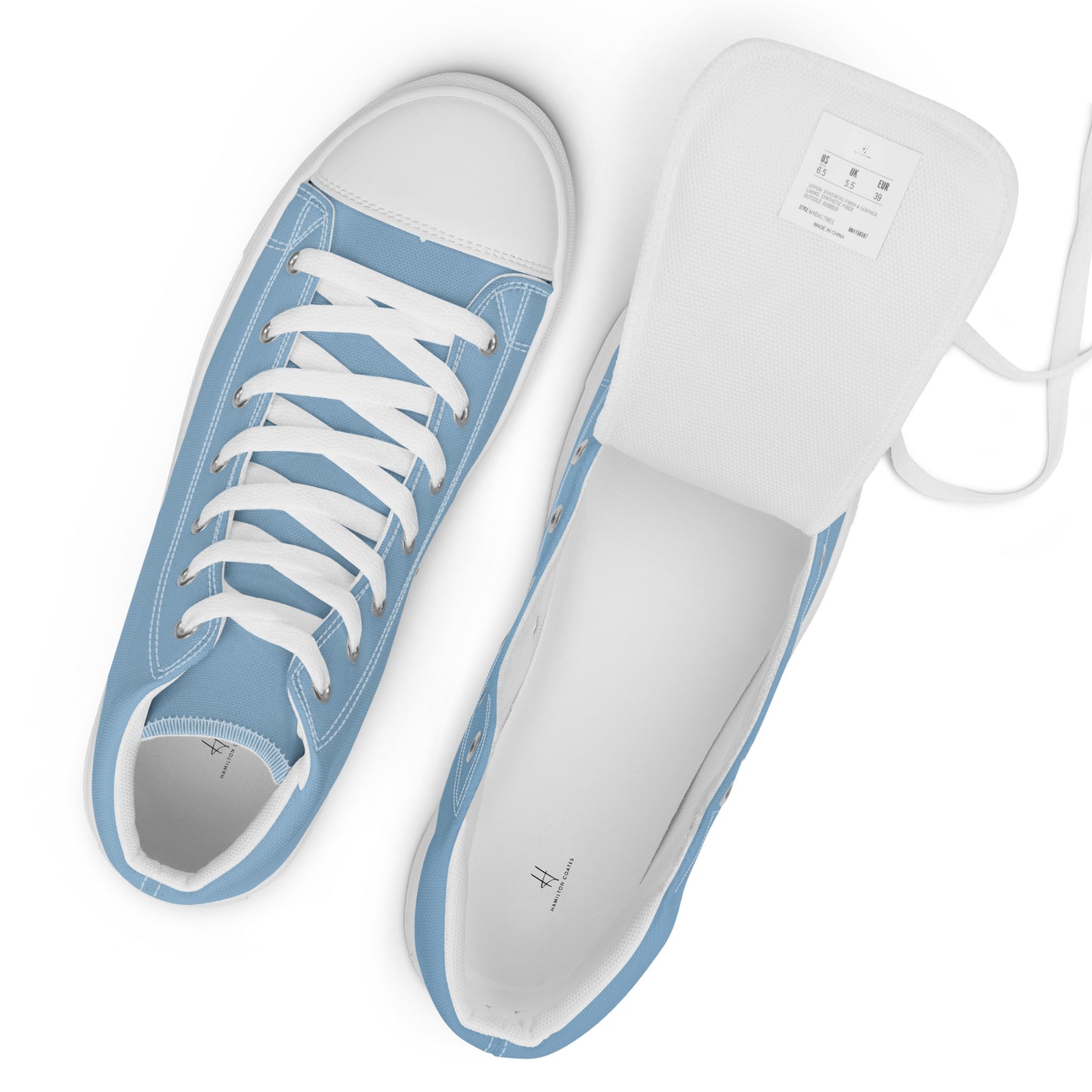 Women’s high top canvas shoes - Pale Blue