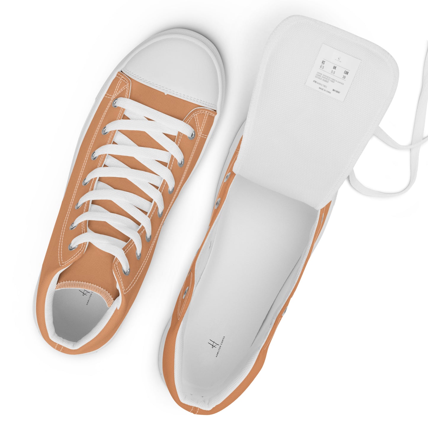 Women’s high top canvas shoes - Sunset Orange